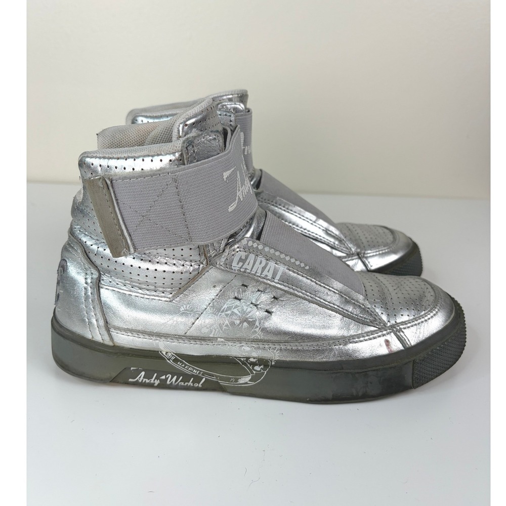 Royal Elastics x Andy Warhol Silver High Top Sneakers Women's 7 Rare